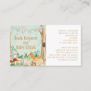 Carte De Visite Forêt forestière Animaux Chouette des cerfs Demand