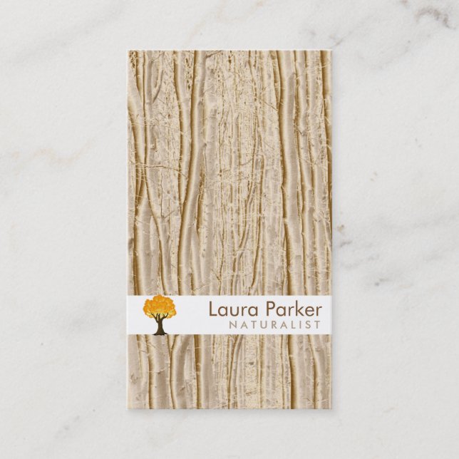 Carte De Visite Forêt naturelle Brown Arbre Entretien Paysage pelo (Devant)