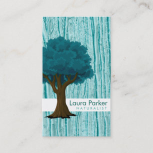 Carte De Visite Forêt naturelle Turquoise Arbre Entretien Paysage 