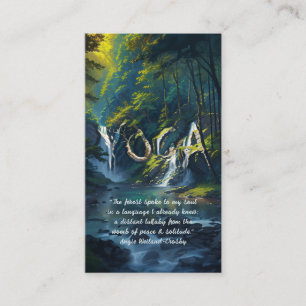 Carte De Visite Forêt naturelle YOGA Texte caché Reiki Citations p