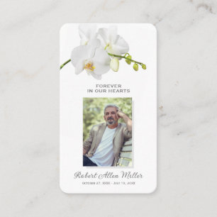 Carte De Visite Forever in Our Hearts Photo Funeral Prayer Card