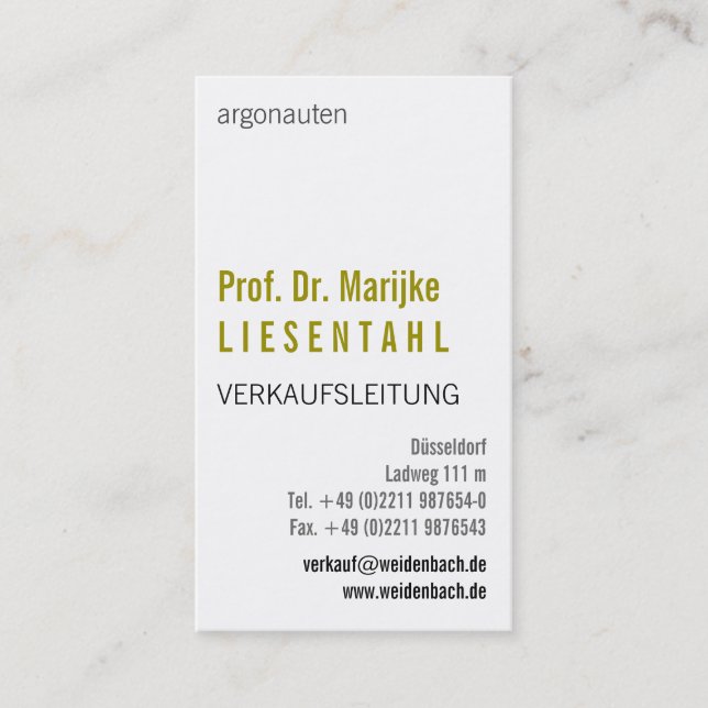 Carte De Visite Format d'hôte Monogramme Mit (Devant)
