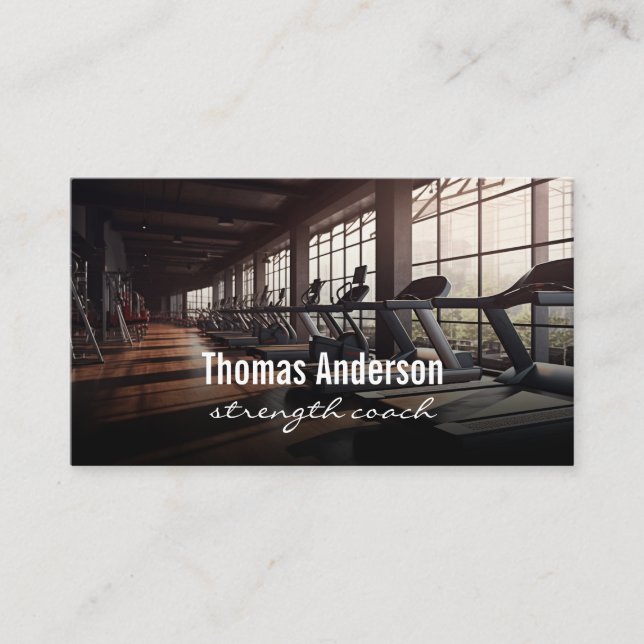 Carte De Visite Formateur de conditionnement physique | Tapis (Devant)