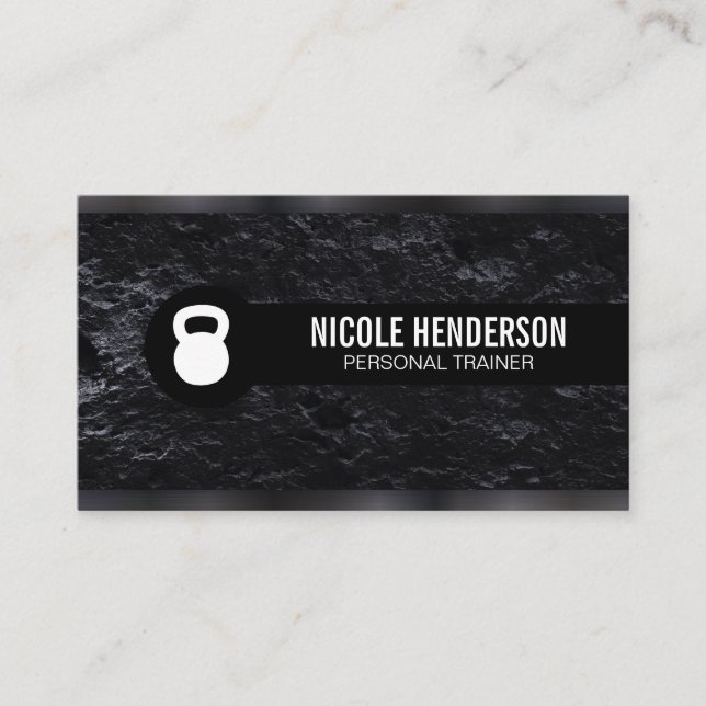 Carte De Visite Formateur personnel | Arme métallique | Ardoise (Devant)