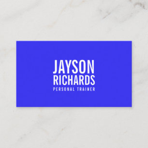 Carte De Visite Formateur personnel minimaliste bleu vif