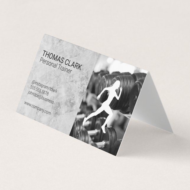 Carte De Visite Formateur personnel | Poids | Coureur (Devant)