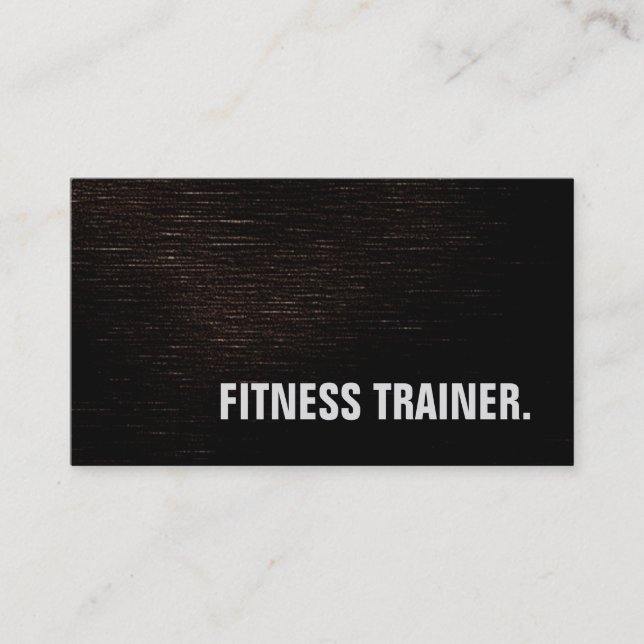 Carte De Visite Formation Brown moderne Fitness Trainer Sport (Devant)