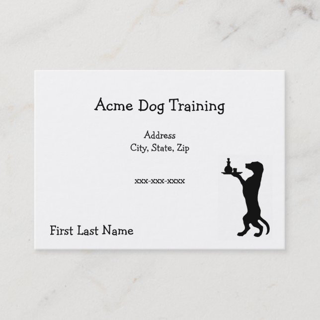 Carte De Visite Formation de chien de point culminant (Devant)