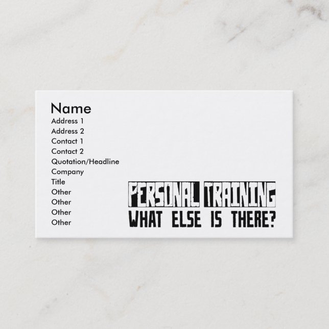 Carte De Visite Formation personnelle quoi encore est là ? (Devant)