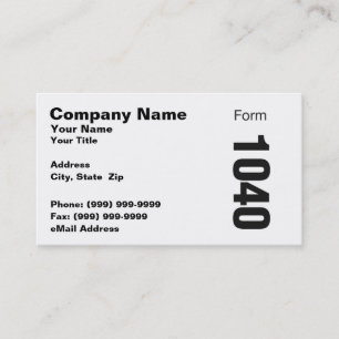Carte De Visite Forme 1040 fédérale sur le blanc