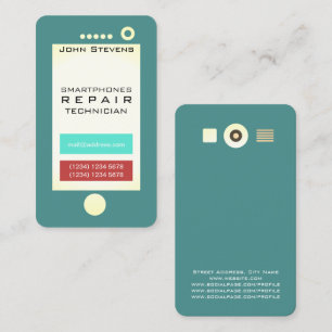 Carte De Visite Forme drôle de regard de faux de téléphone