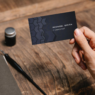 Carte De Visite Forme géométrique futuriste de haute technologie m