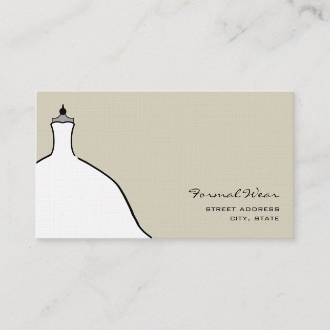 Carte De Visite Formelle Wear Boutique - Mariage complet (Devant)