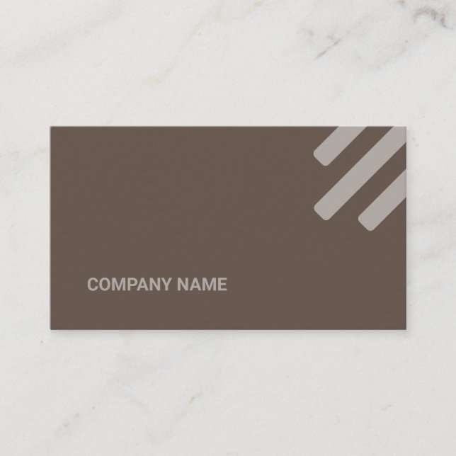 Carte De Visite Formes Brown de ton plat Qr Code (Devant)
