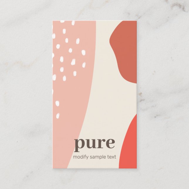 Carte De Visite Formes de peinture Abstraite et Terre (Devant)