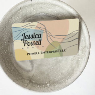 Carte De Visite formes et lignes d'art abstrait modernes couleurs