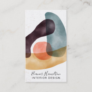 Carte De Visite Formes géométriques Abstraites aquarelle