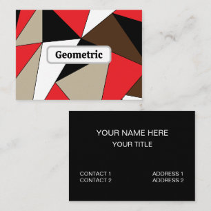Carte De Visite Formes géométriques modernes et colorées