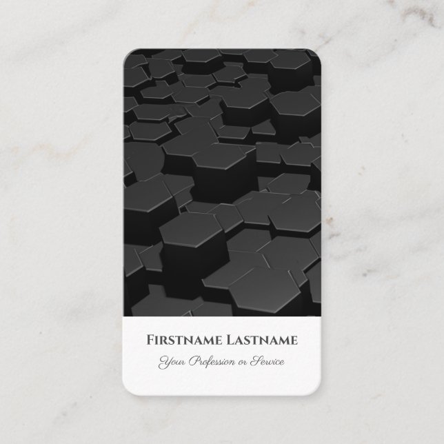 Carte De Visite Formes hexagonales Abstraites dans la conception o (Devant)