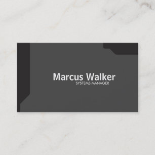 Carte De Visite Formes noires gris foncé