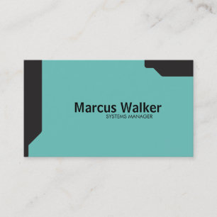 Carte De Visite Formes noires Turquoise