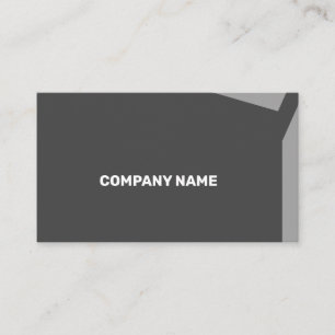 Carte De Visite Formes plates d'entreprise gris impacté