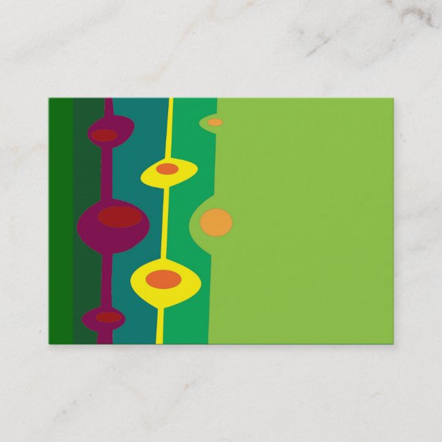 Carte De Visite formes rétro couleurs agrumes (Devant)