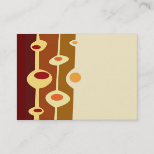 Carte De Visite formes rétro jaune orange