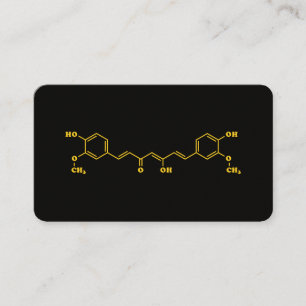 Carte De Visite Formule chimique moléculaire de curcumin curcumin 