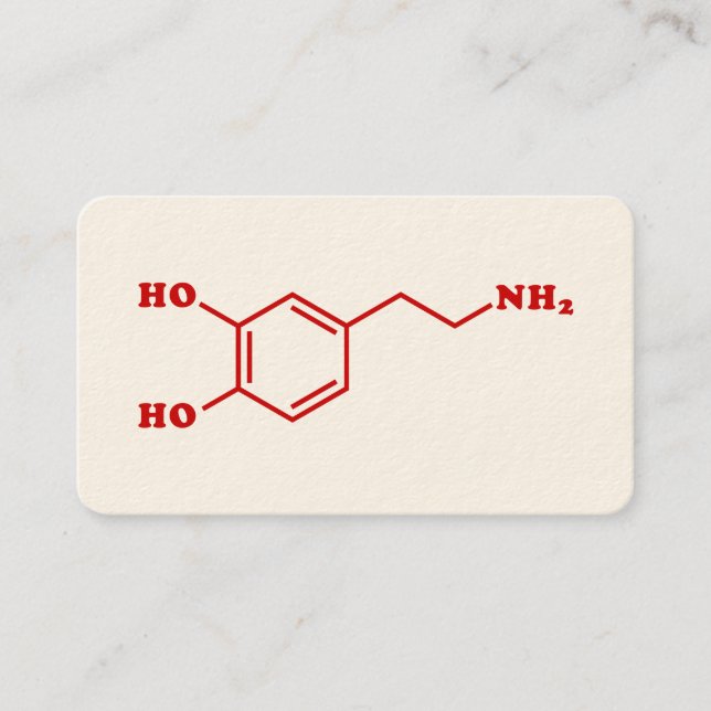Carte De Visite Formule chimique moléculaire de dopamine (Devant)