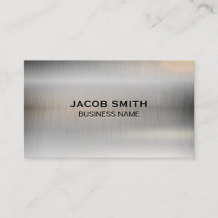 Carte De Visite Forte brillance brossée métallique