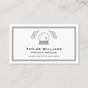 Carte De Visite Fortune Teller Psychique Clairvoyant Crystal Ball