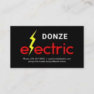 Carte De Visite Foudre sur service électrique
