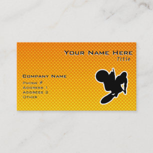 Carte De Visite Fouet jaune-orange de motocross