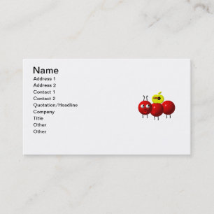 Carte De Visite Fourmi mignonne avec la pomme