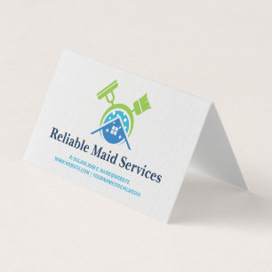 Carte De Visite Fournitures de nettoyage des salles de bain   Serv