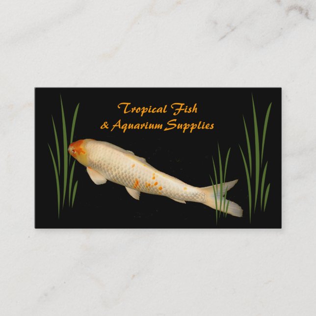 Carte De Visite Fournitures de poissons tropicaux et d'aquarium (Devant)