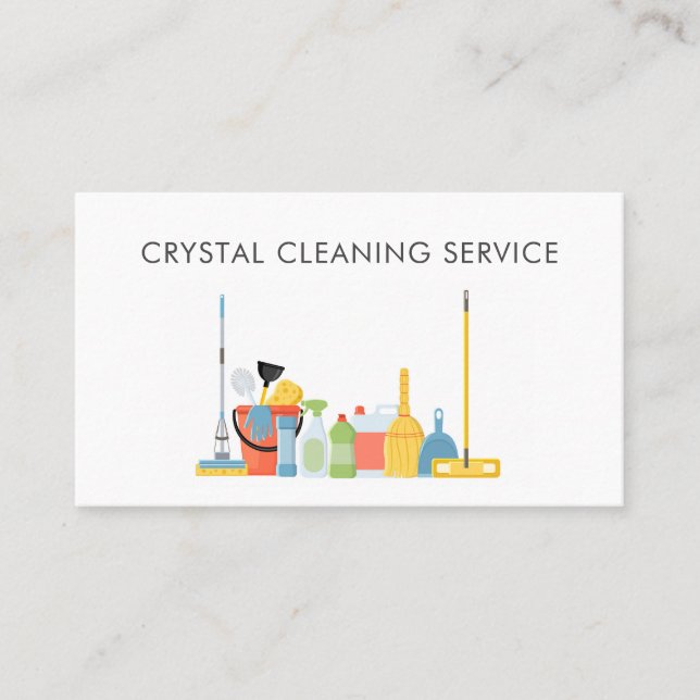 Carte De Visite Fournitures de service de nettoyage professionnel (Devant)