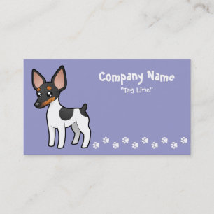 Carte De Visite Fox Terrier de Rat terrier/jouet de bande dessinée