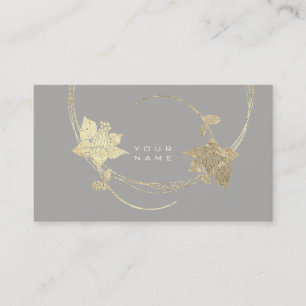 Carte De Visite Foxier Gold Rose Gris Lila Blanc Floral Glam