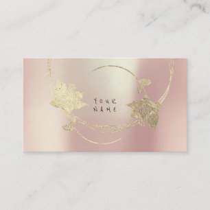 Carte De Visite Foxier Or Rose rose Blush Pearly Floral Glam