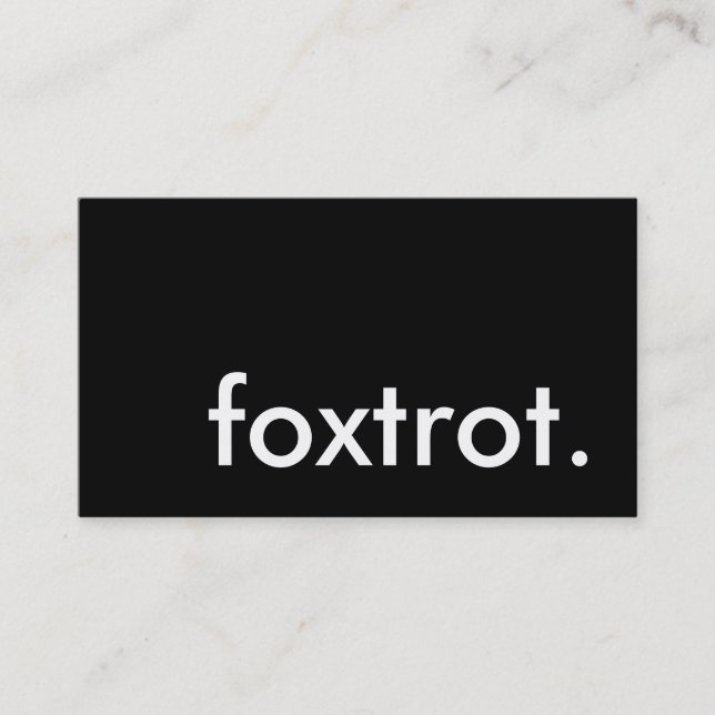 Carte De Visite foxtrot (Devant)