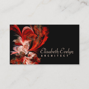 Carte De Visite Fractage Rouge Et Blanc