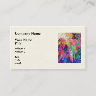 Carte De Visite Fractal - Fleurs tropicales