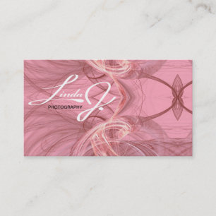 Carte de visite fractal rose