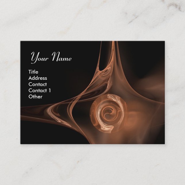Carte De Visite FRACTAL ROSE 1 brun clair noir (Devant)