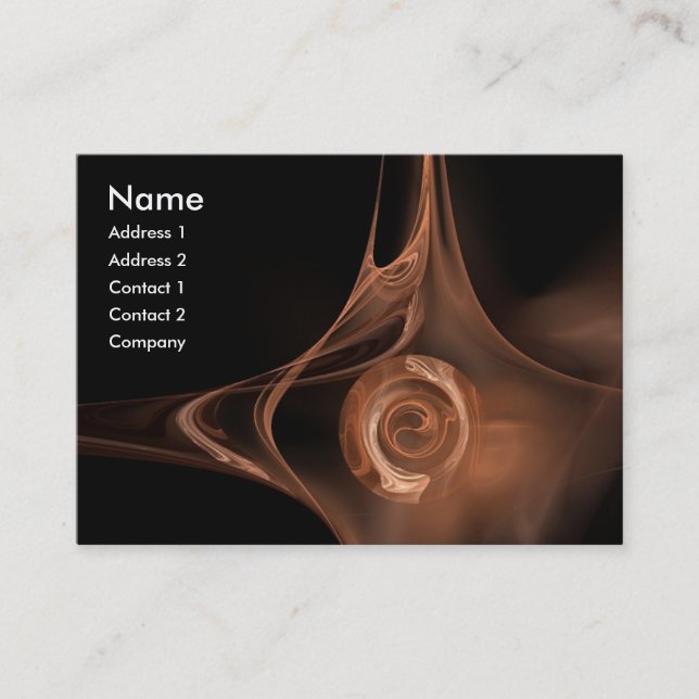 Carte De Visite FRACTAL ROSE 1 brun clair noir (Devant)
