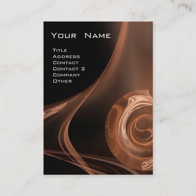 Carte De Visite FRACTAL ROSE 3 brun clair noir (Devant)