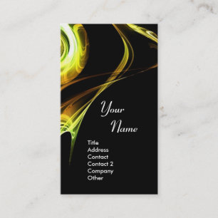 Carte De Visite FRACTAL ROSE 3 jaune vif brun