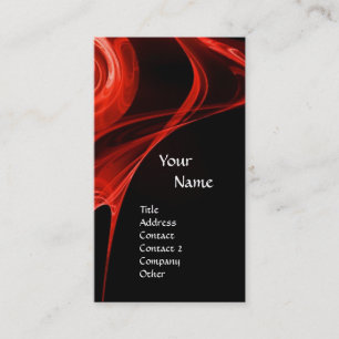 Carte De Visite FRACTAL ROSE 3 rouge vif